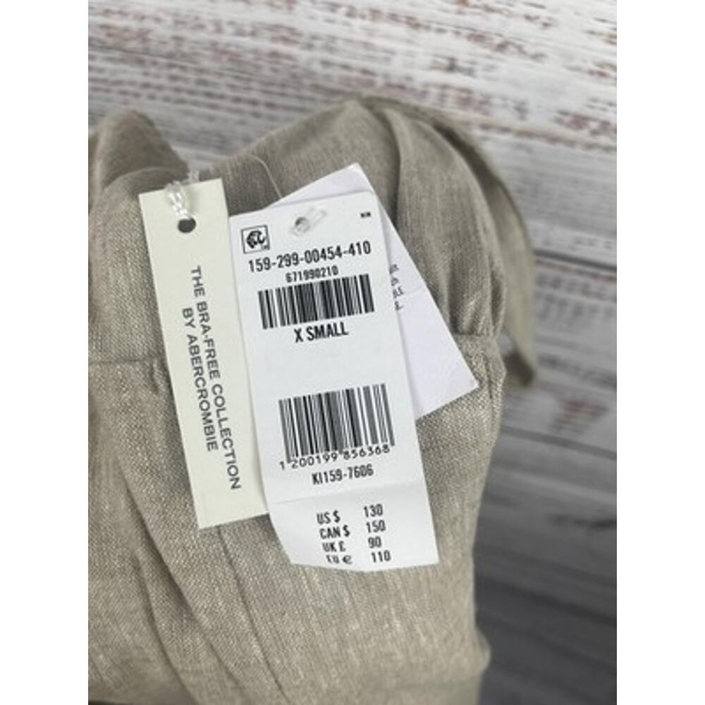 Abercrombie & Fitch Dress Womens XS Beige Square Neck Maxi Fit Flare Sundress - Picture 9 of 13